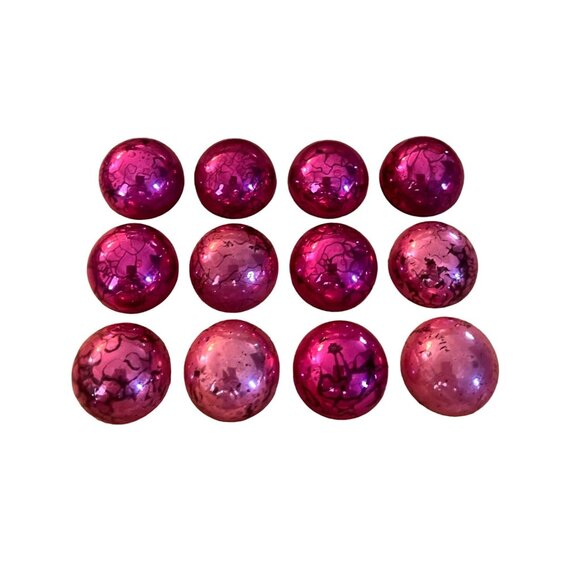 12 Vtg Shiny Brite Glass Christmas Tree Ornaments One Dozen...